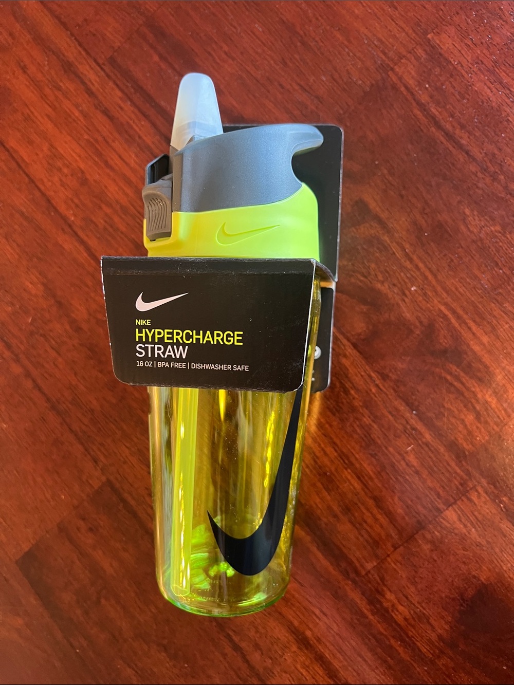 Nike Hypercharge Straw Bottle - Neon Yellow & Gray